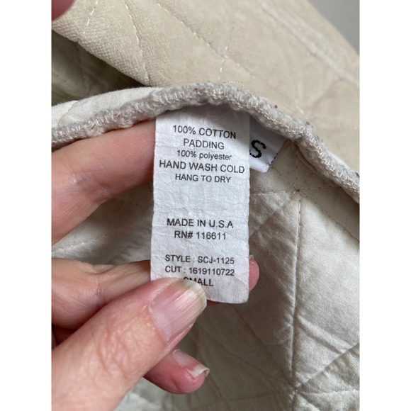 SELF CONTRAST Anne Quilted Jacket Beige Made in USA Size Small - Picture 5 of 8
